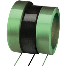 PET STRAP 1/2X9000 .023 MG GRN EMB 16X6 28CL/SK
